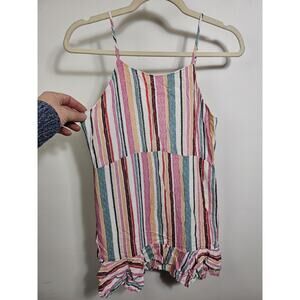 FOR ALL SEASONS Girl's Multicolor Stripe Dress Size XL